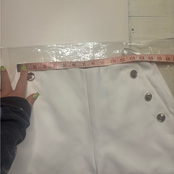 Ted Baker London Llaylas High Waisted Twill Shorts White Size 2 New - Picture 4 of 7